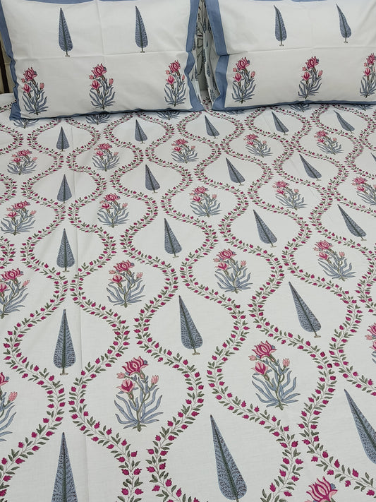 Handblock Printed Premium Bedsheets (Dispatch Time 24 Hours)