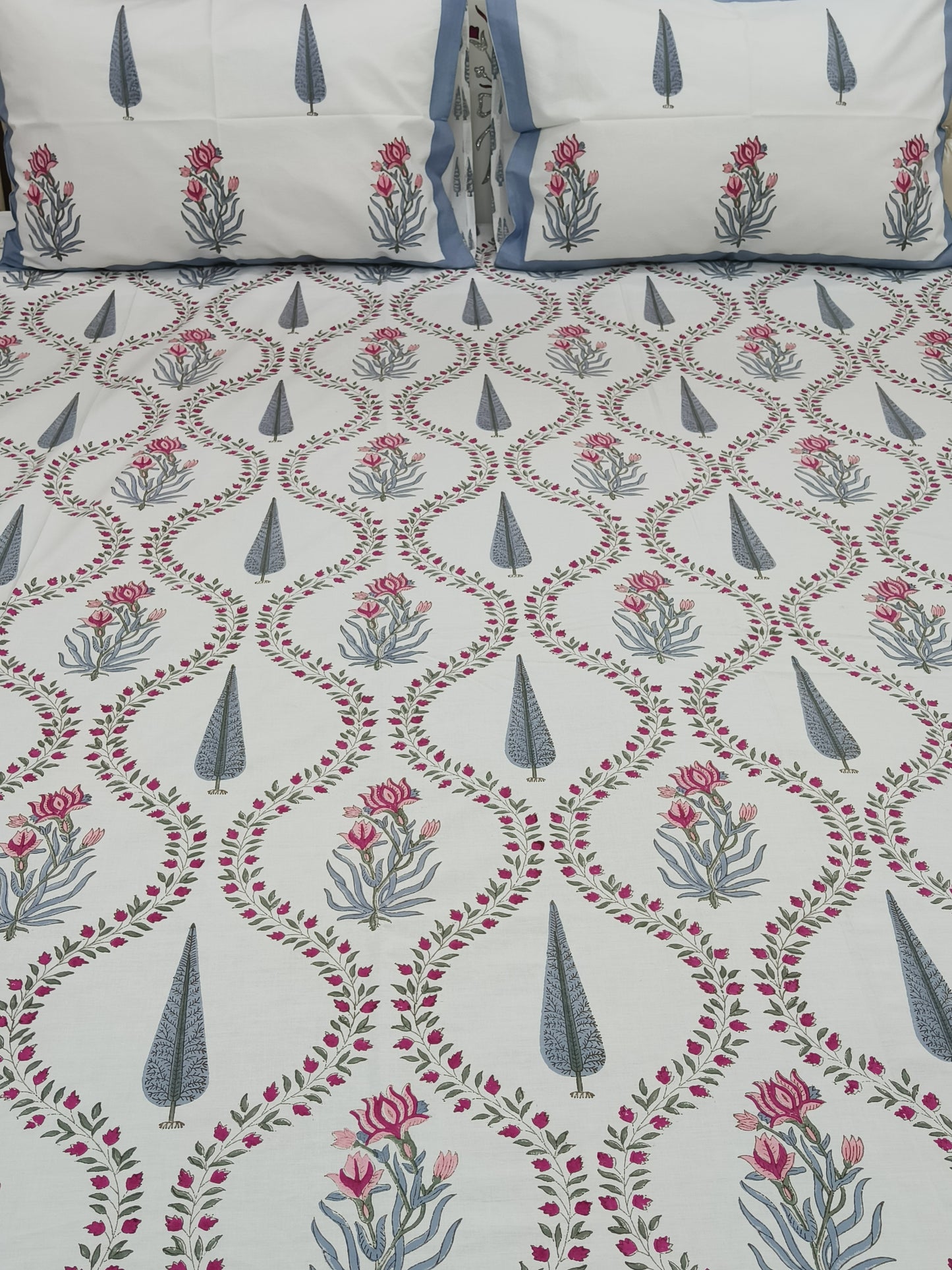 Handblock Printed Premium Bedsheets (Dispatch Time 24 Hours)