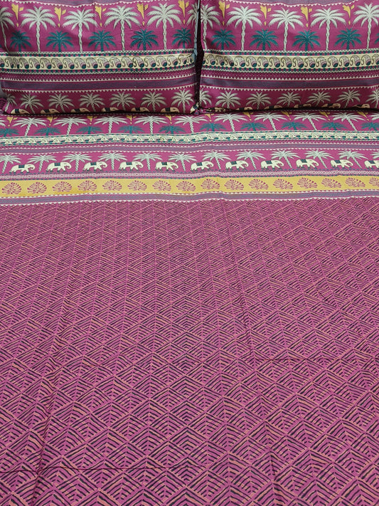 Bedsheet With King Size Pillow Cases