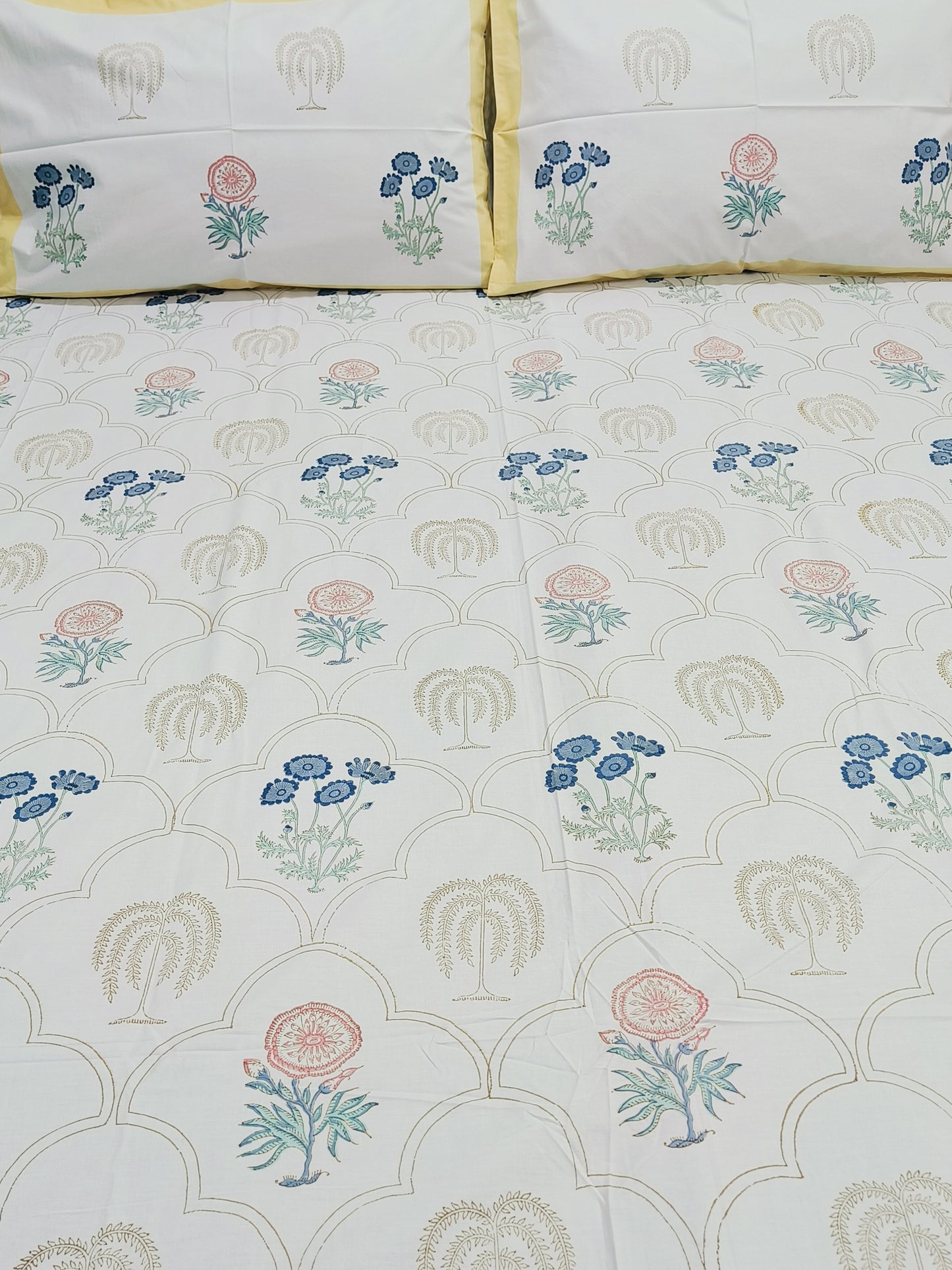 FRESH ARRIVAL Handblock Printed Premium Bedsheets(Dispatch Time 24 Hours)