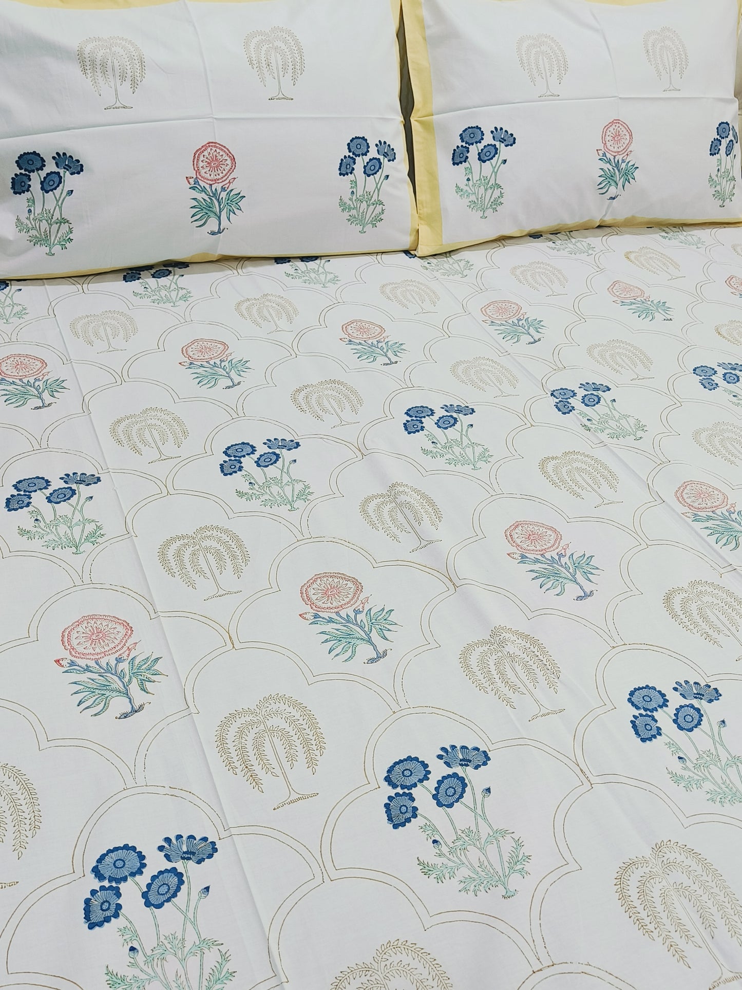 FRESH ARRIVAL Handblock Printed Premium Bedsheets(Dispatch Time 24 Hours)