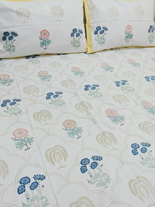 FRESH ARRIVAL Handblock Printed Premium Bedsheets(Dispatch Time 24 Hours)