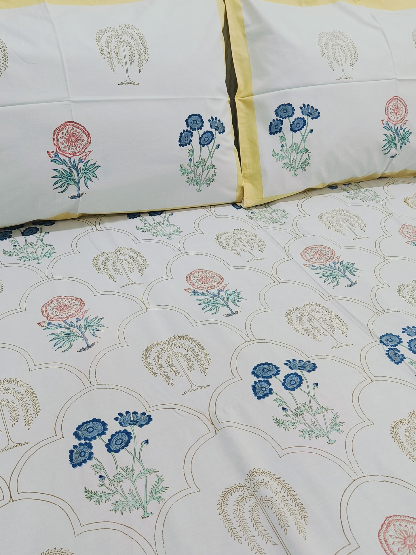 FRESH ARRIVAL Handblock Printed Premium Bedsheets(Dispatch Time 24 Hours)