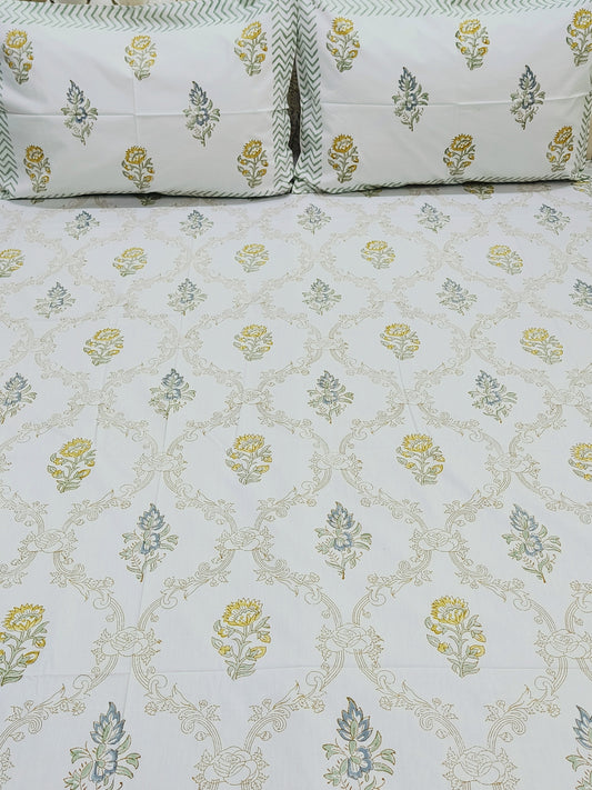 Bedsheet With King Size Pillow Cases