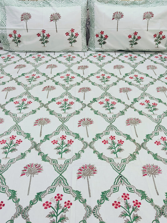 Handblock Printed Premium Bedsheets (Dispatch Time 24 Hours)