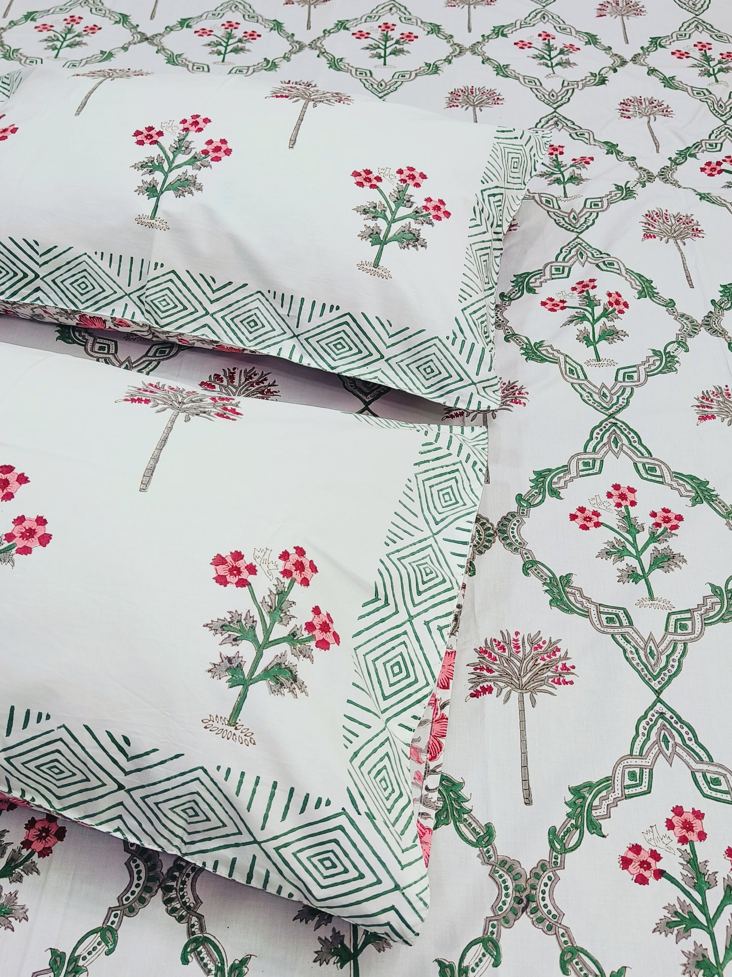 Handblock Printed Premium Bedsheets (Dispatch Time 24 Hours)