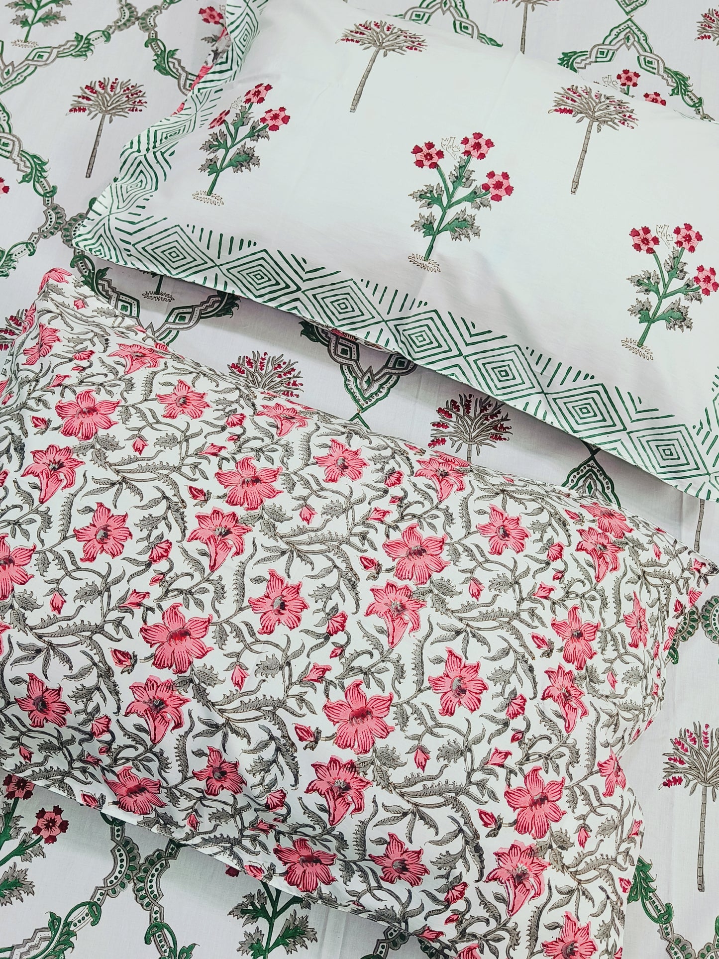 Handblock Printed Premium Bedsheets (Dispatch Time 24 Hours)