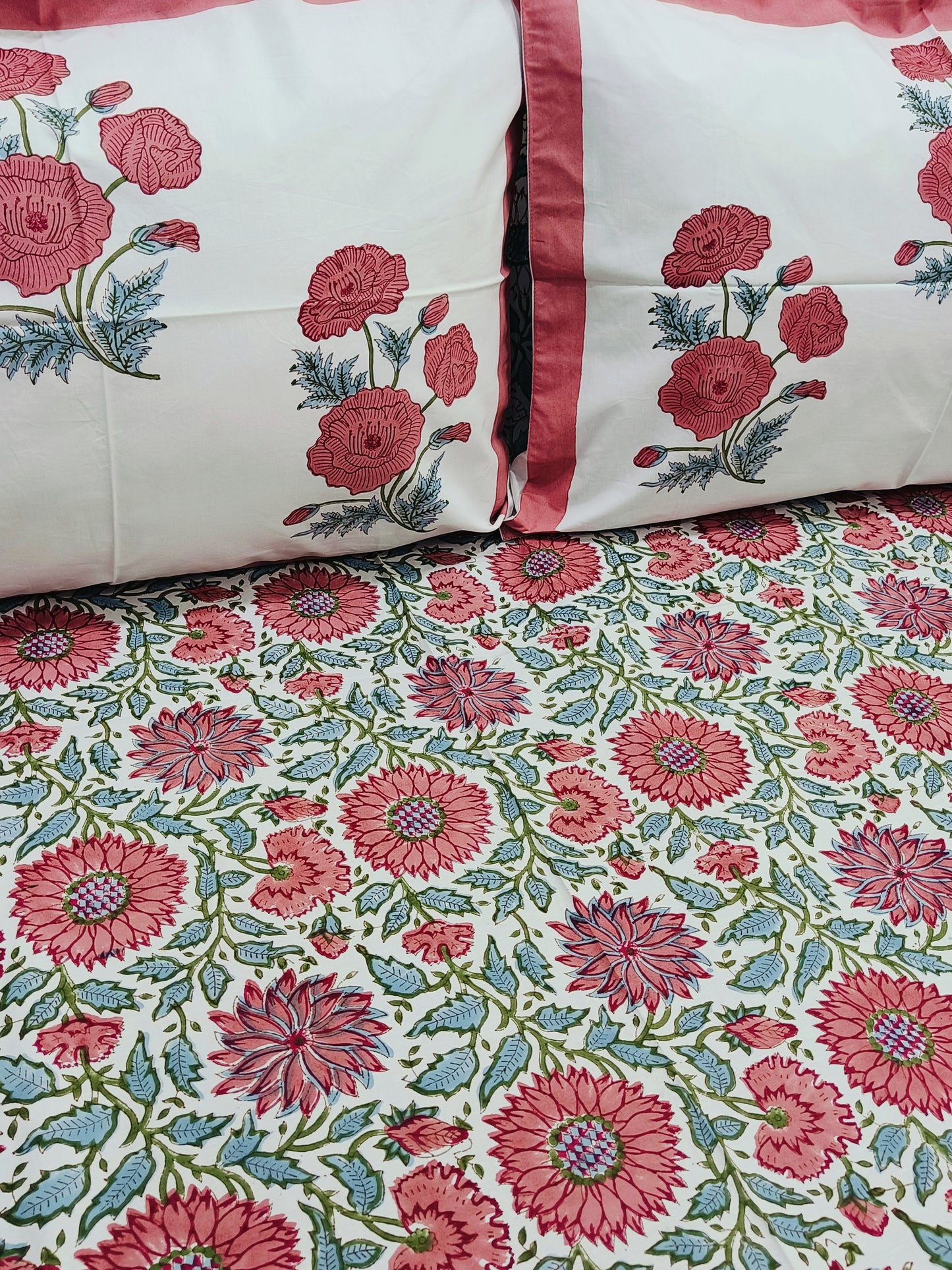 FRESH ARRIVAL Handblock Printed Premium Bedsheets(Dispatch Time 24 Hours)