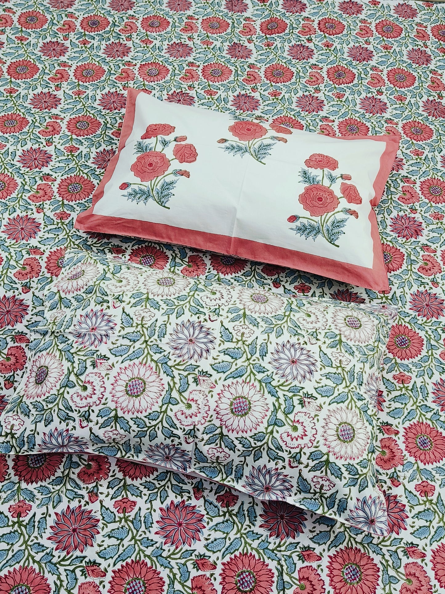 FRESH ARRIVAL Handblock Printed Premium Bedsheets(Dispatch Time 24 Hours)