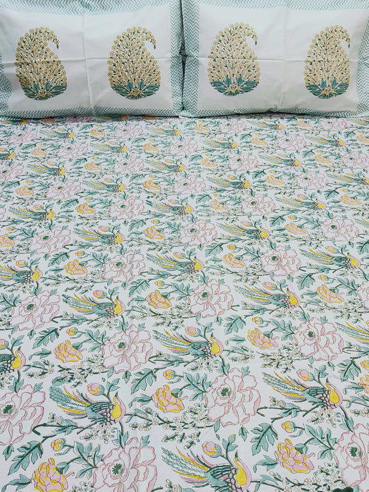 FRESH ARRIVAL Handblock Printed Premium Bedsheets(Dispatch Time 24 Hours)