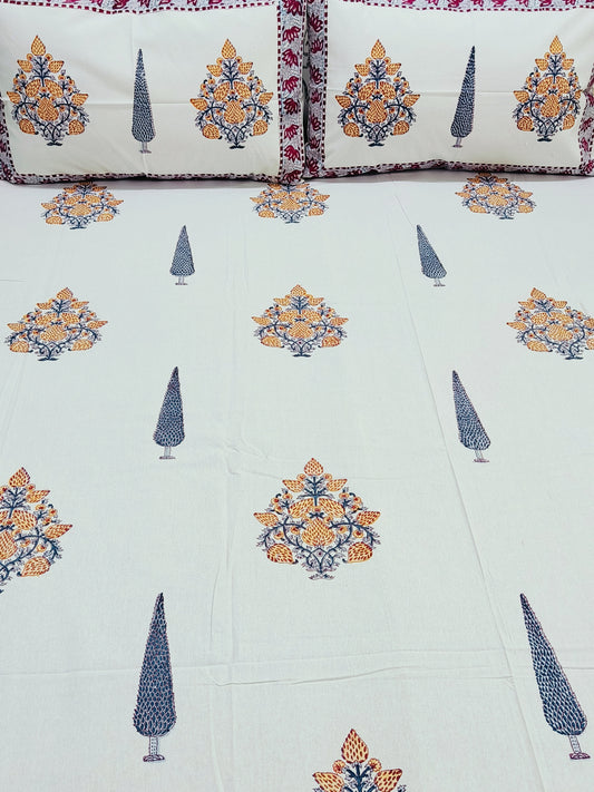 FRESH ARRIVAL Handblock Printed Premium Bedsheets (Dispatch Time 24 Hours)