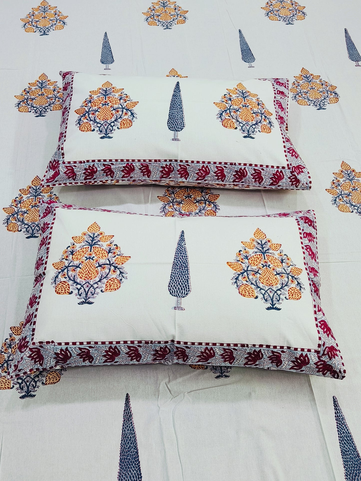 FRESH ARRIVAL Handblock Printed Premium Bedsheets (Dispatch Time 24 Hours)