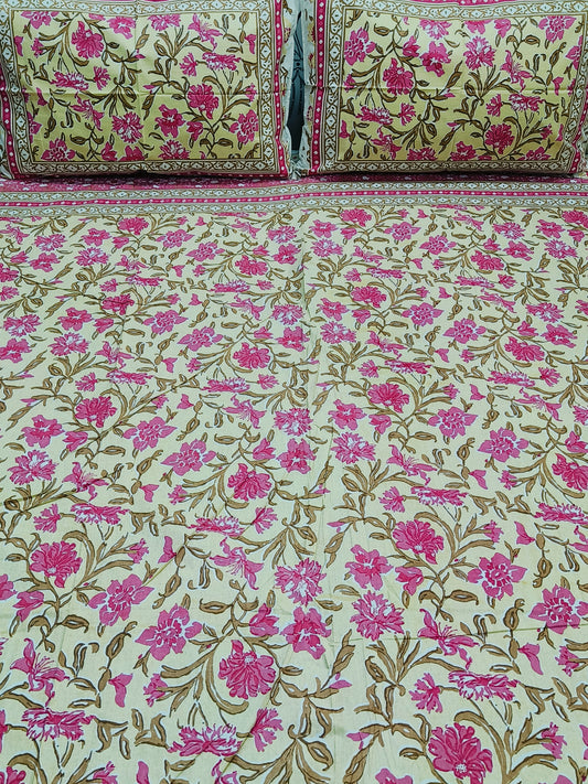 Floral Sadabahaar Bedsheets(Dispatch Time 24 Hours)