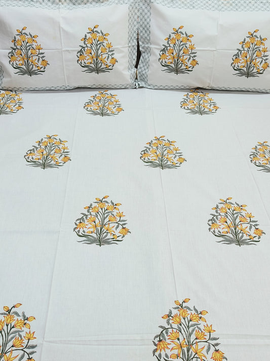 FRESH ARRIVAL Handblock Printed Premium Bedsheets (Dispatch Time 24 Hours)