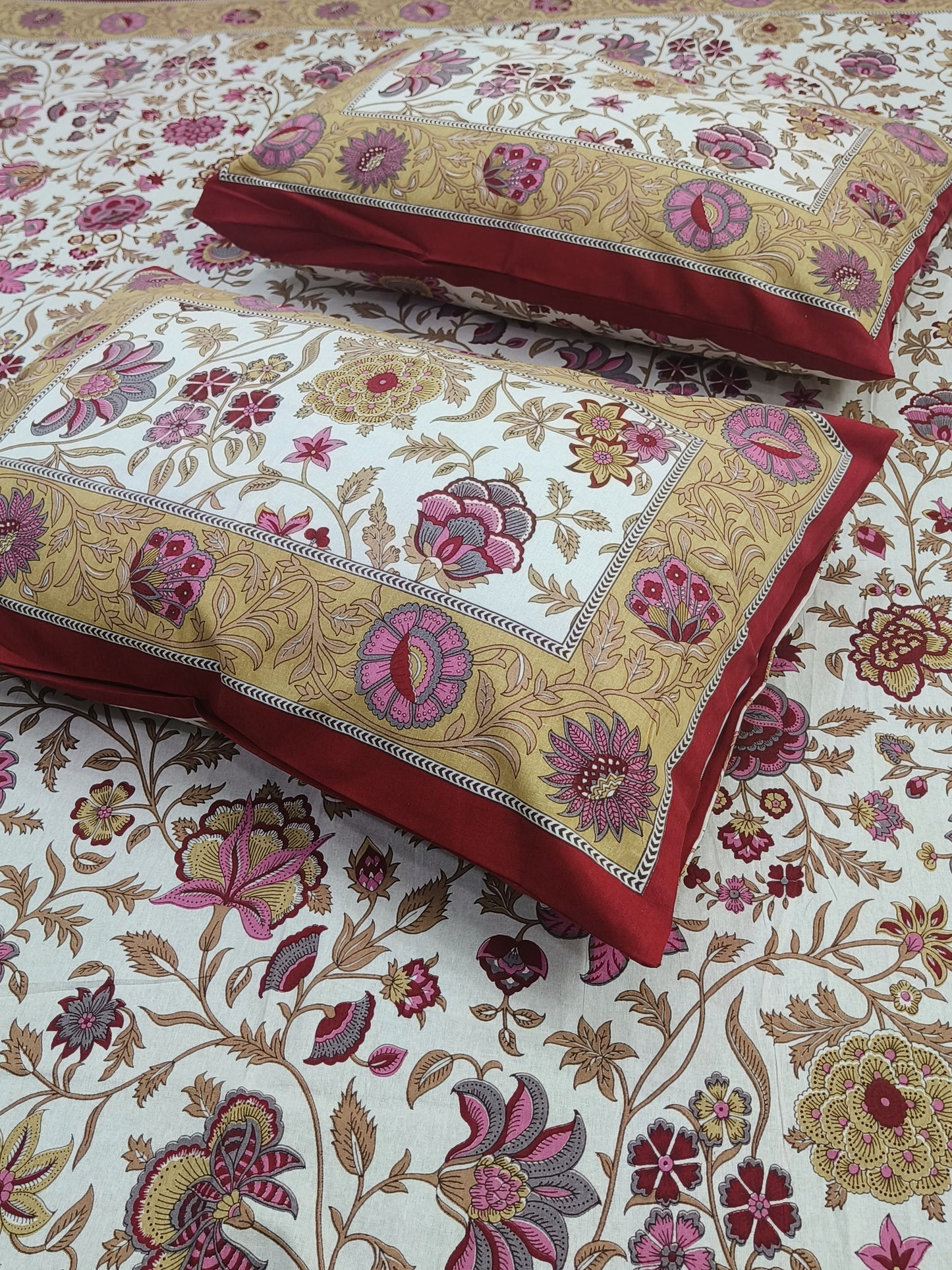Gulbahaar King Size Bedsheets(Dispatch Time 24 Hours)