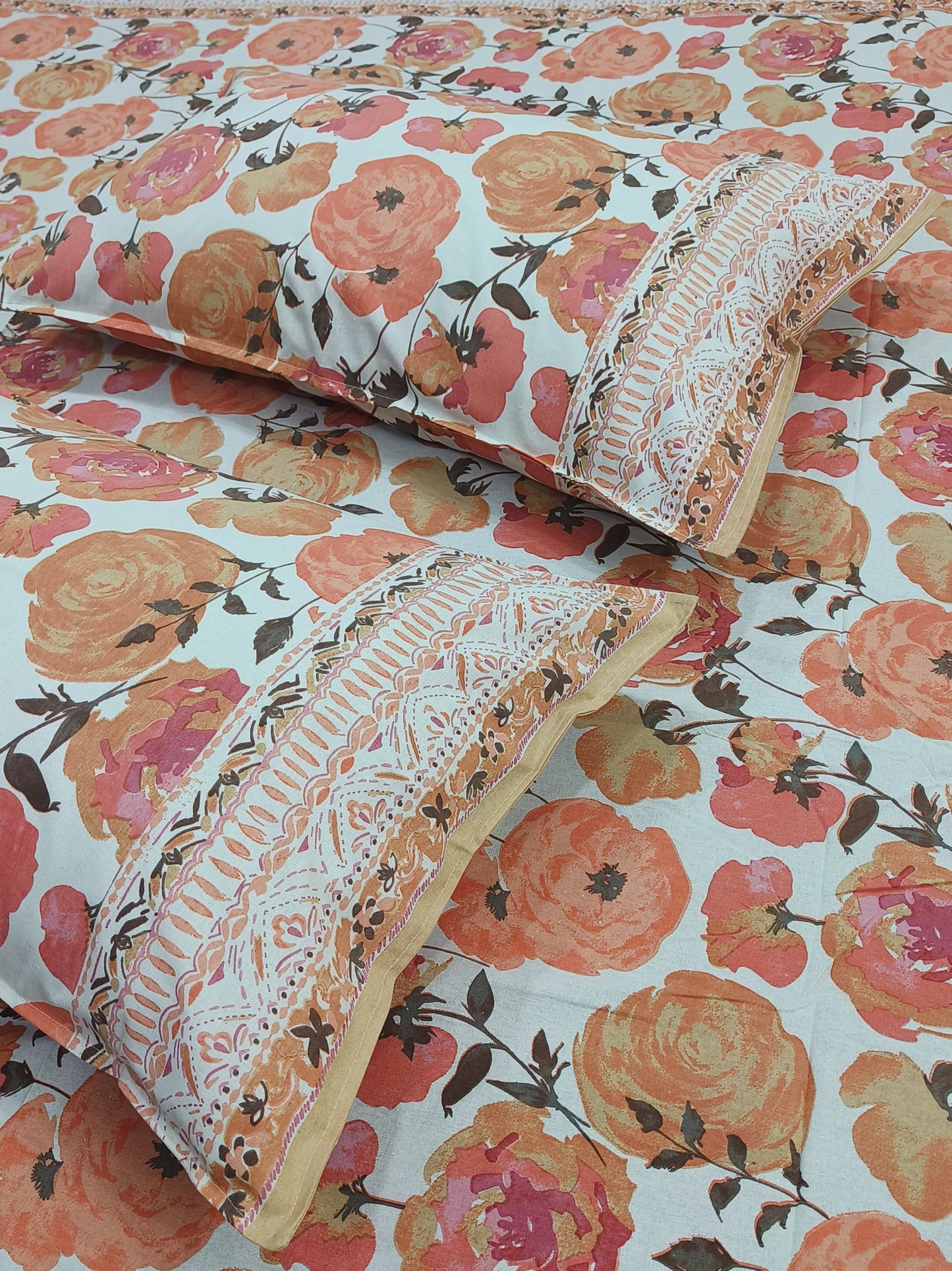 FRESH ARRIVALS Gulbahaar King Size Bedsheets(Dispatch Time 24 Hours)