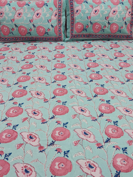 Handblock Printed Premium Bedsheets (Dispatch Time 24 Hours)