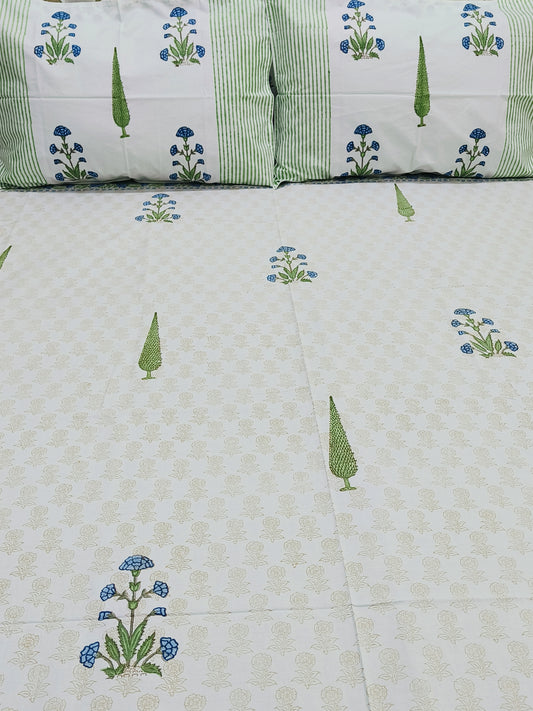 FRESH ARRIVAL Handblock Printed Premium Bedsheets(Dispatch Time 24 Hours)