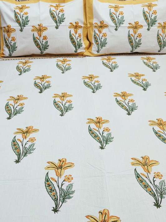 FRESH ARRIVAL Handblock Printed Premium Bedsheets(Dispatch Time 24 Hours)