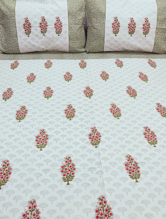 FRESH ARRIVAL Handblock Printed Premium Bedsheets(Dispatch Time 24 Hours)