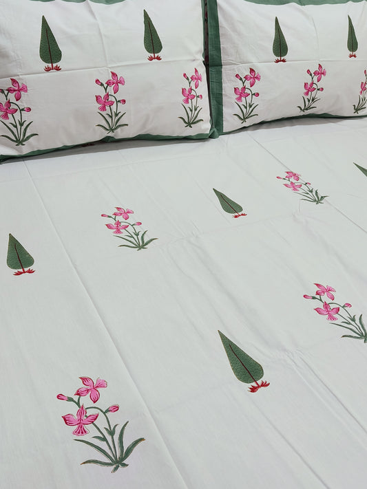 FRESH ARRIVAL Handblock Printed Premium Bedsheets(Dispatch Time 24 Hours)