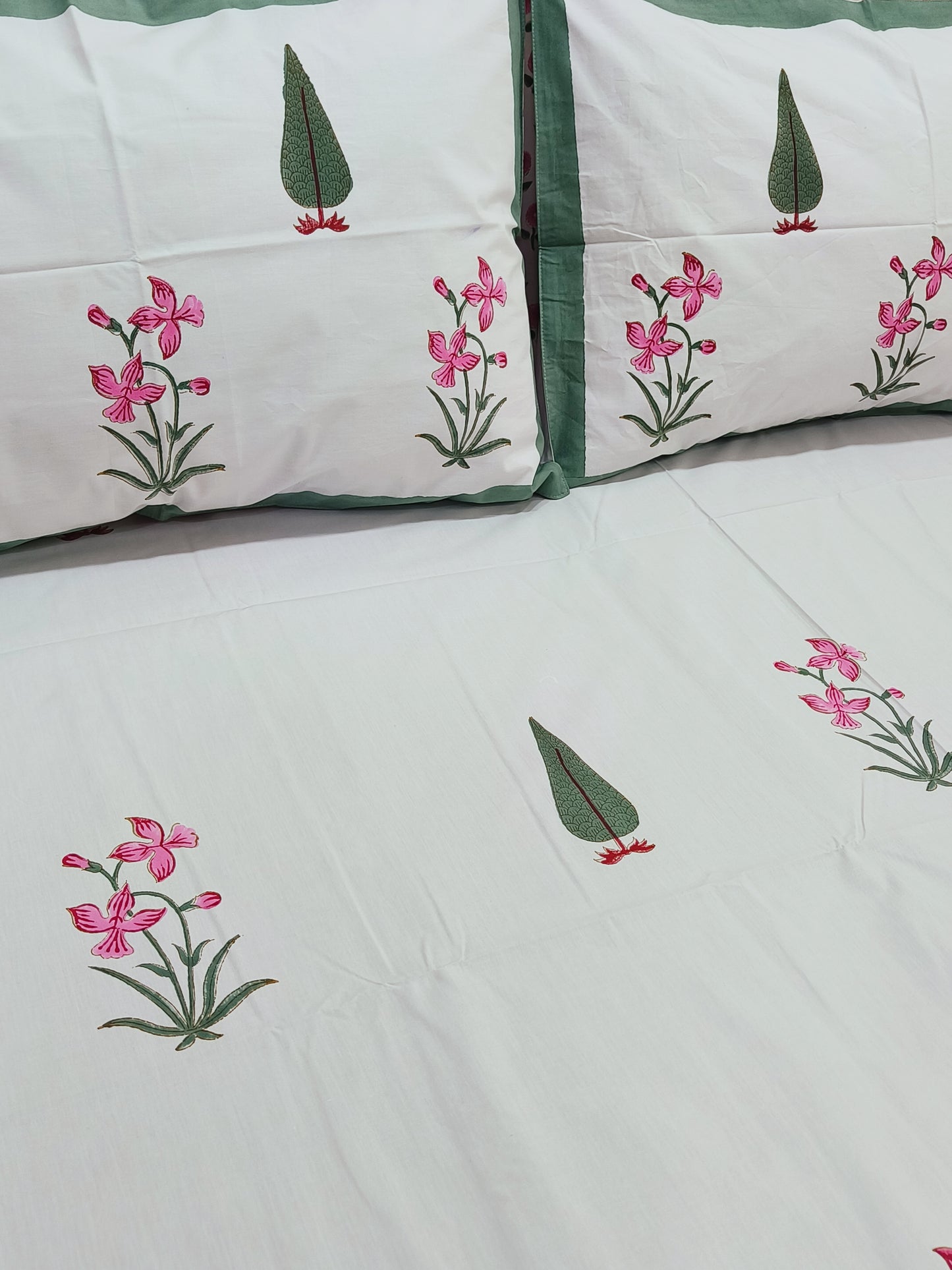 FRESH ARRIVAL Handblock Printed Premium Bedsheets(Dispatch Time 24 Hours)
