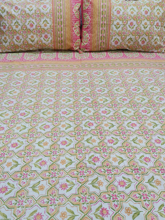 FRESH ARRIVALS Gulbahaar King Size Bedsheets(Dispatch Time 24 Hours)