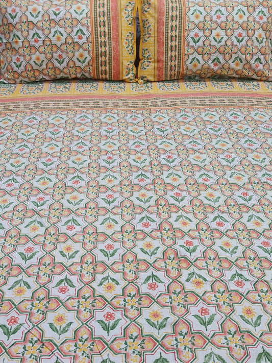 FRESH ARRIVALS Gulbahaar King Size Bedsheets(Dispatch Time 24 Hours)