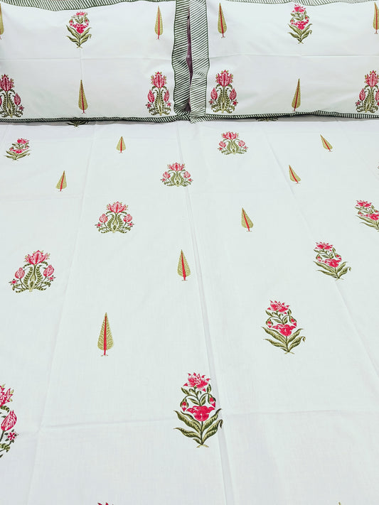 FRESH ARRIVAL Handblock Printed Premium Bedsheets (Dispatch Time 24 Hours)