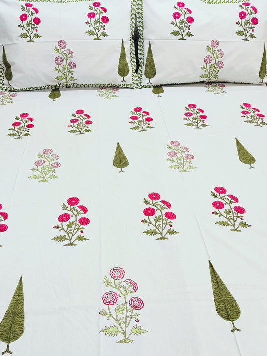 FRESH ARRIVAL Handblock Printed Premium Bedsheets (Dispatch Time 24 Hours)