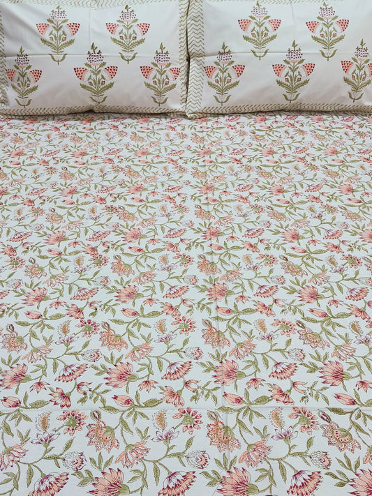 FRESH ARRIVAL Handblock Printed Premium Bedsheets (Dispatch Time 24 Hours)