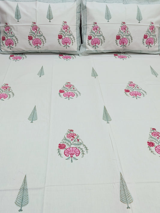 FRESH ARRIVAL Handblock Printed Premium Bedsheets (Dispatch Time 24 Hours)