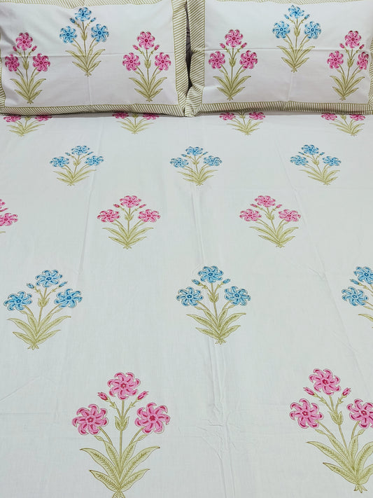 FRESH ARRIVAL Handblock Printed Premium Bedsheets (Dispatch Time 24 Hours)