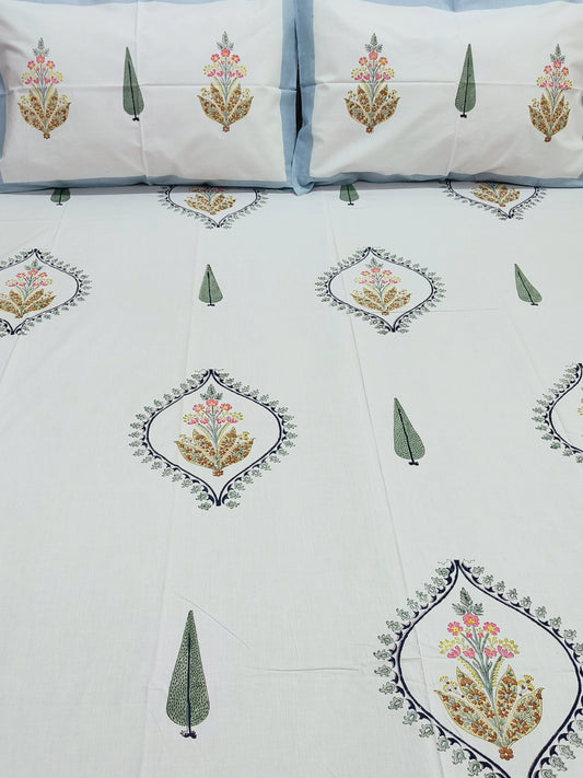 FRESH ARRIVAL Handblock Printed Premium Bedsheets (Dispatch Time 24 Hours)