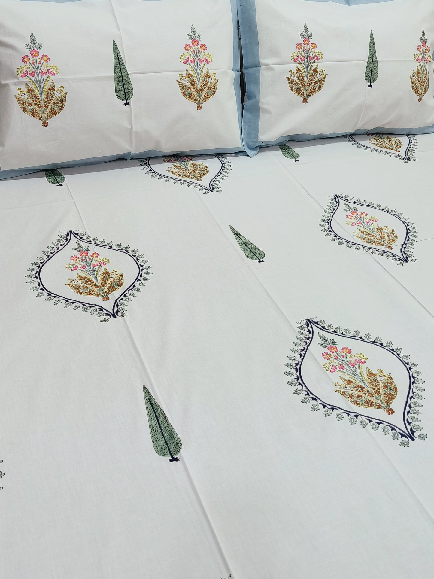 FRESH ARRIVAL Handblock Printed Premium Bedsheets (Dispatch Time 24 Hours)