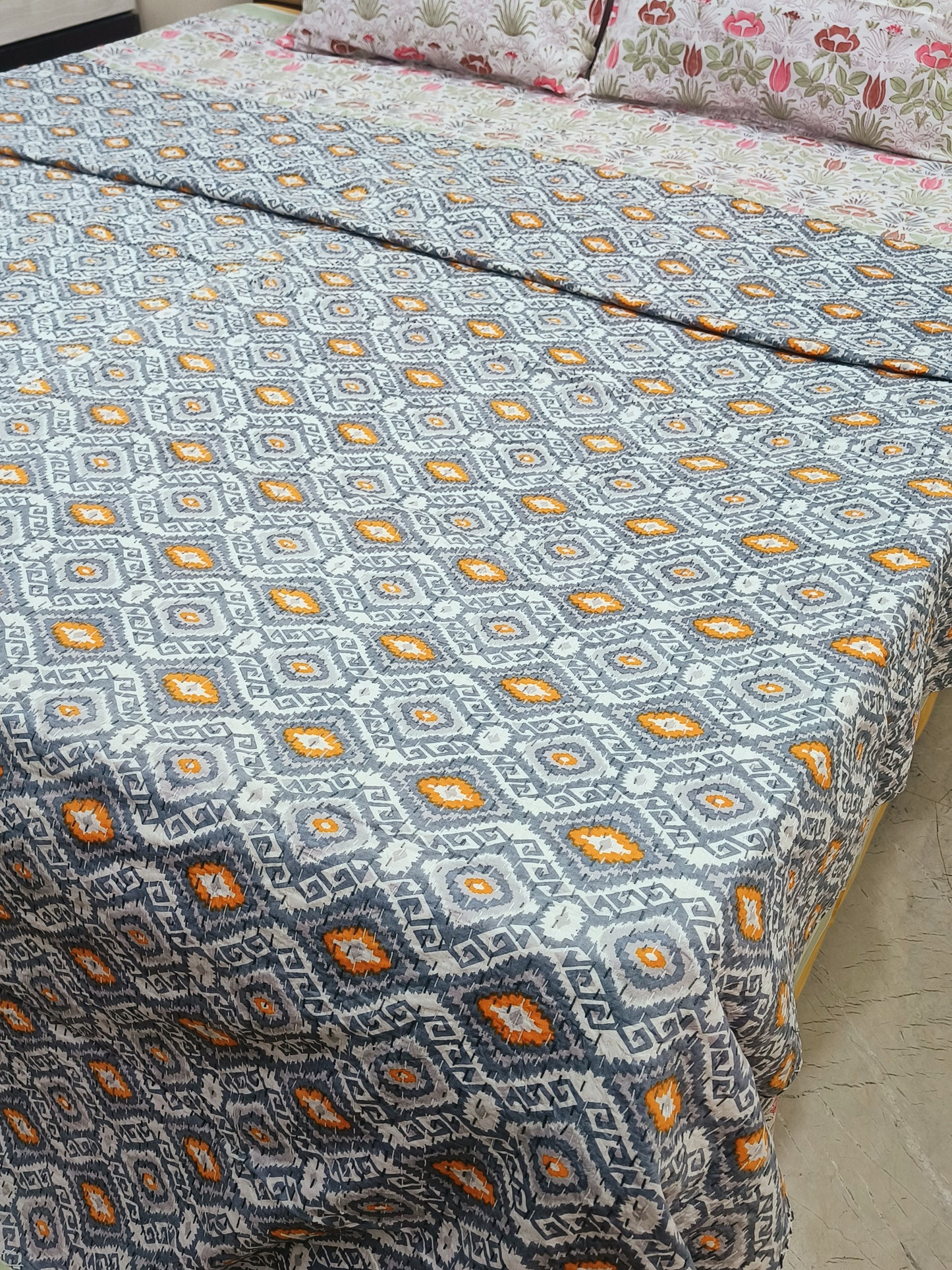 FRESH ARRIVAL Kantha Bedcovers Printed Premium