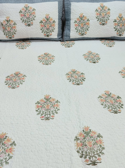 FRESH ARRIVAL Handblock Printed Premium Mulmul Bedcovers
