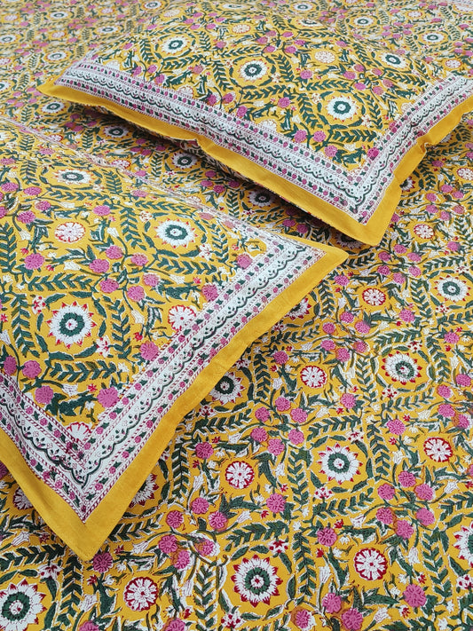 FRESH ARRIVAL Handblock Printed Premium Bedsheets (Dispatch Time 24 Hours)