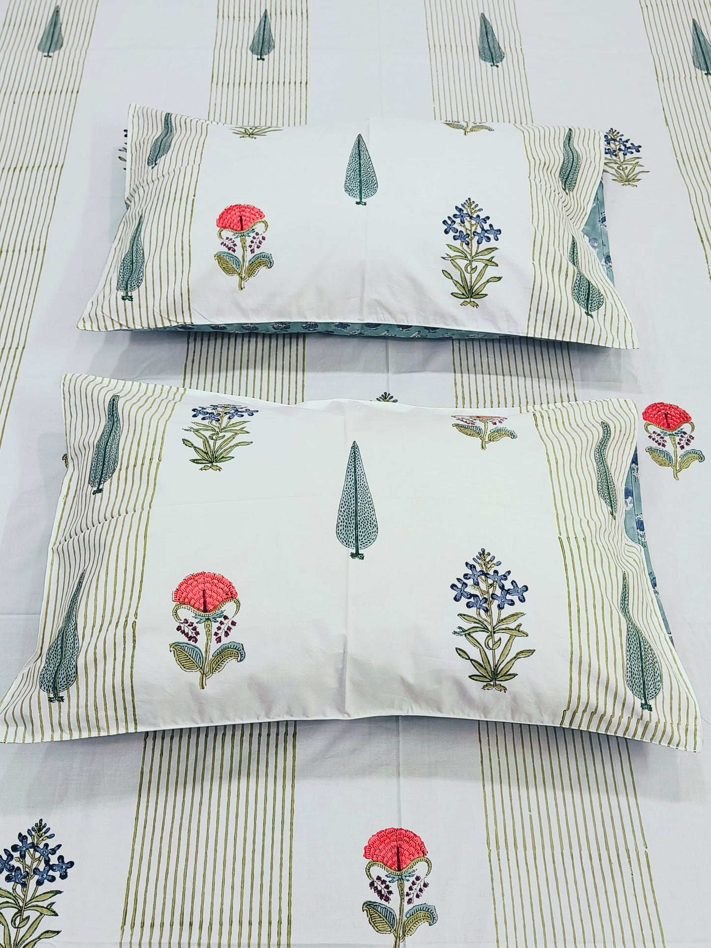 FRESH ARRIVAL Handblock Printed Premium Bedsheets(Dispatch Time 24 Hours)