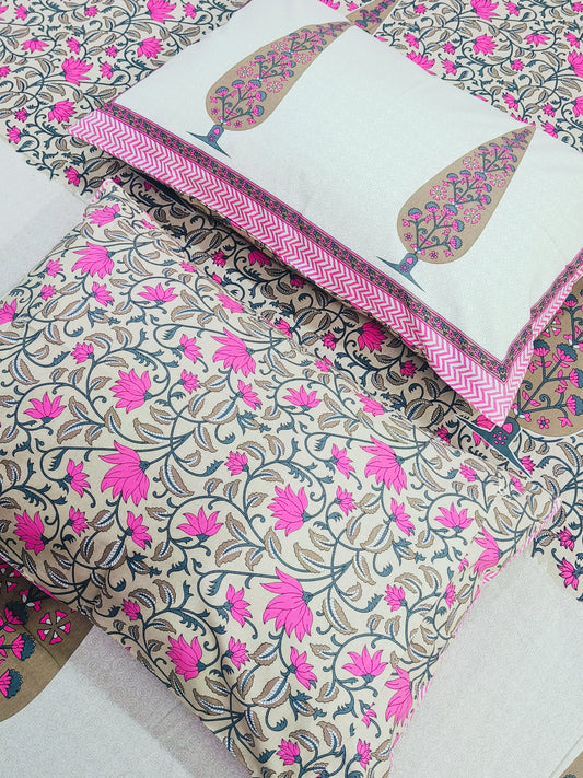 FRESH ARRIVALS Gulbahaar King Size Bedsheets