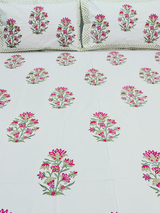FRESH ARRIVAL Handblock Printed Premium Bedsheets(Dispatch Time 24 Hours)