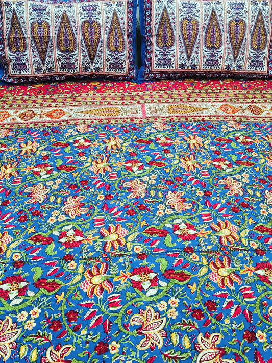 FRESH ARRIVALS Gulbahaar King Size Bedsheets(Dispatch Time 24 Hours)