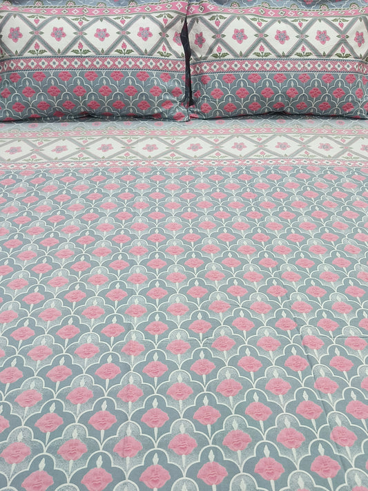 FRESH ARRIVALS Gulbahaar King Size Bedsheets(Dispatch Time 24 Hours)
