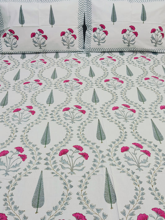 FRESH ARRIVAL Handblock Printed Premium Bedsheets (Dispatch Time 24 Hours)