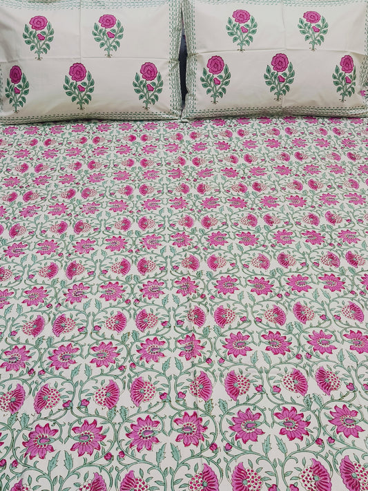 FRESH ARRIVAL Handblock Printed Premium Bedsheets (Dispatch Time 24 Hours)