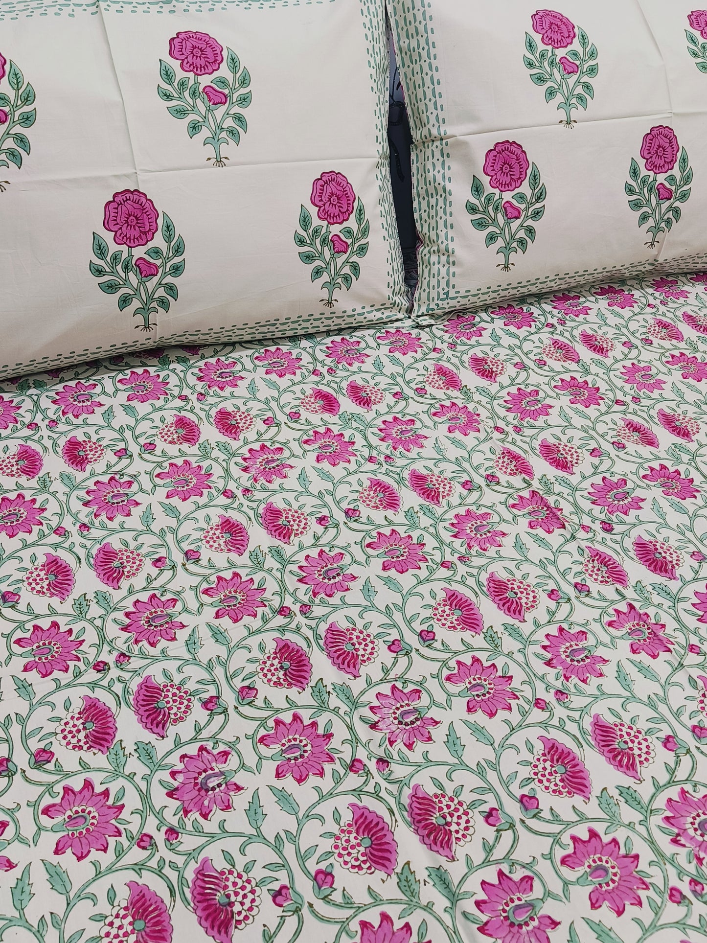 FRESH ARRIVAL Handblock Printed Premium Bedsheets (Dispatch Time 24 Hours)