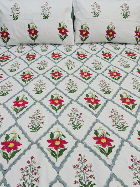FRESH ARRIVAL Handblock Printed Premium Bedsheets (Dispatch Time 24 Hours)