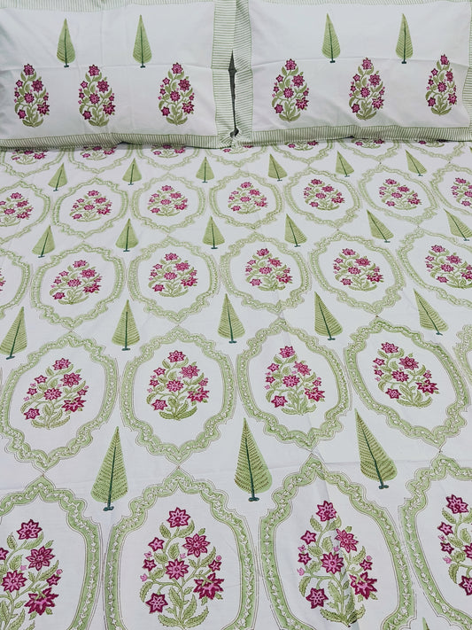 FRESH ARRIVAL Handblock Printed Premium Bedsheets (Dispatch Time 24 Hours)