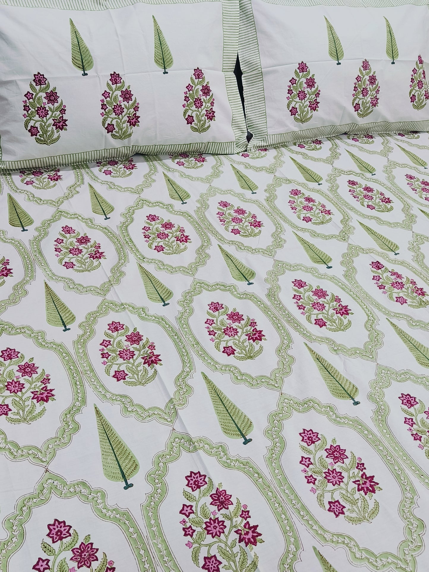 FRESH ARRIVAL Handblock Printed Premium Bedsheets (Dispatch Time 24 Hours)