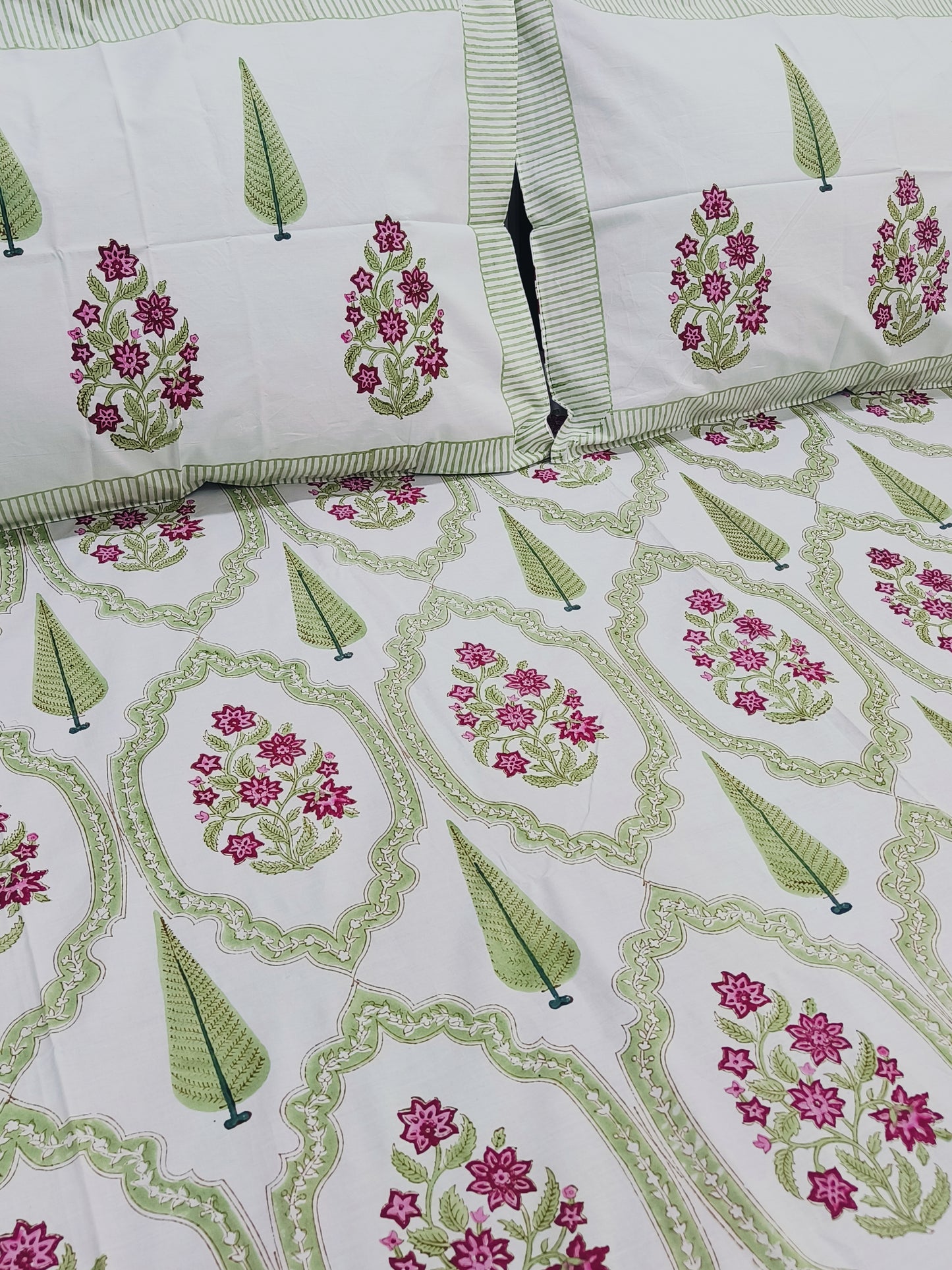 FRESH ARRIVAL Handblock Printed Premium Bedsheets (Dispatch Time 24 Hours)